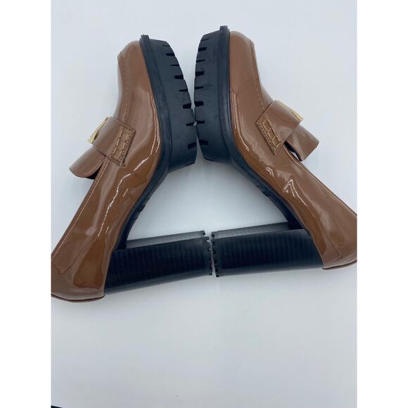 Guess Keaton Embers Chunky Loafer Slip On Pump Platform Heels Women's 8M - Picture 4 of 8